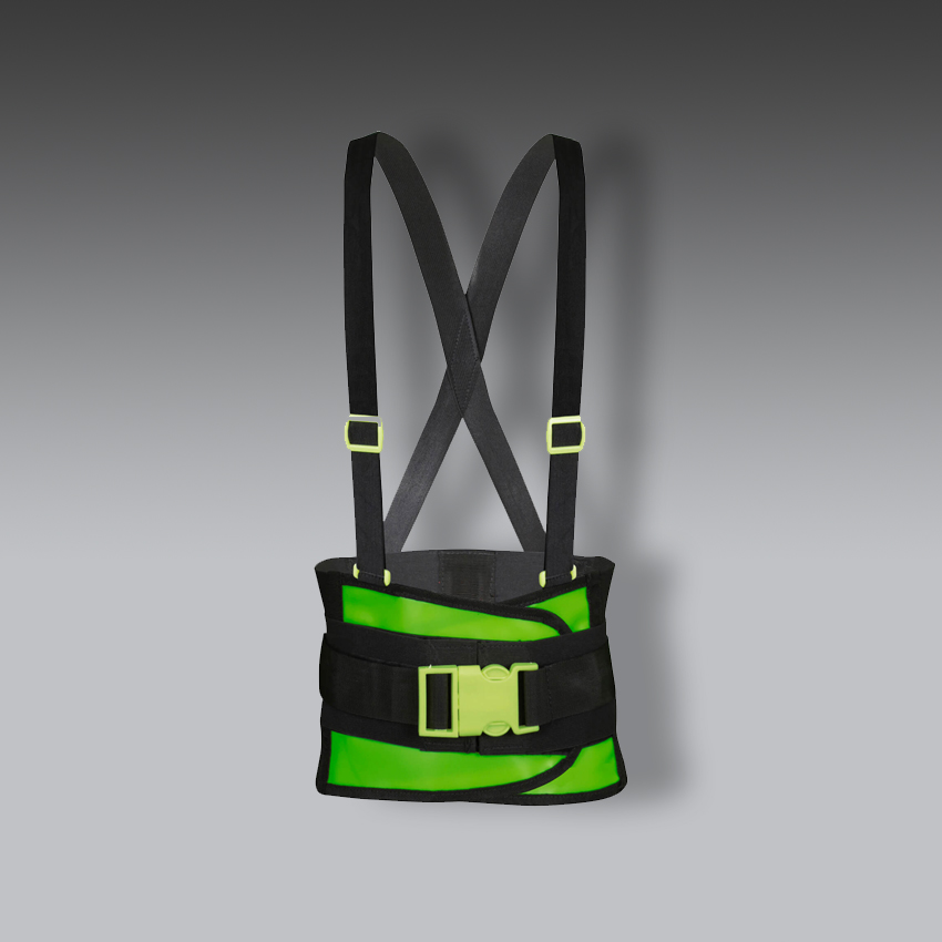 fajas para la seguridad industrial soporte sacrolumbar elastico con paletas high visibility tercer cinturon modelo jyr 816 3c marca jyrsa