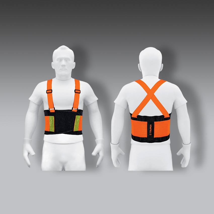 fajas para la seguridad industrials lumbares con cintas de alta visibilidad modelo 766 marca truper